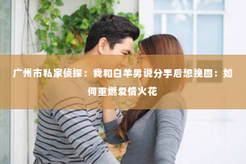 广州市私家侦探：我和白羊男说分手后想挽回：如何重燃爱情火花