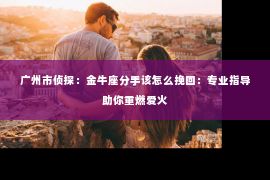广州市侦探:金牛座分手该怎么挽回:专业指导助你重燃爱火 广州市侦探:金牛座分手该怎么挽回:专业指导助你重燃爱火