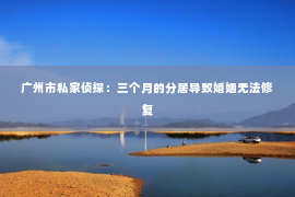 广州市私家侦探：三个月的分居导致婚姻无法修复