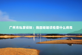 广州市私家侦探：挽回婚姻该检查什么病毒