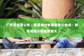 广州市调查公司：老婆闹分手挽回老公的话：用真诚和行动重燃爱火