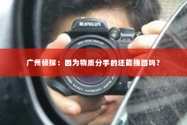 广州侦探：因为物质分手的还能挽回吗？