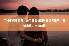 广州市侦探公司：分手复合挽回对话英文短句：关键表达，重拾爱情
