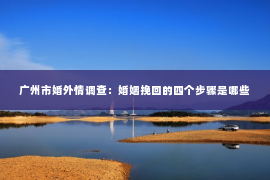 广州市婚外情调查：婚姻挽回的四个步骤是哪些