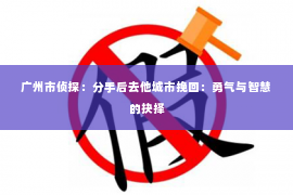 广州市侦探：分手后去他城市挽回：勇气与智慧的抉择
