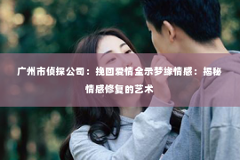 广州市侦探公司：挽回爱情全示梦缘情感：揭秘情感修复的艺术