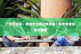 广州市侦探：挽回付出型分手的话：如何重建信任与感情