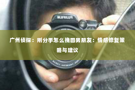 广州侦探：刚分手怎么挽回男朋友：情感修复策略与建议