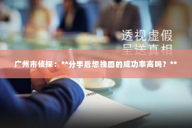 广州市侦探：**分手后想挽回的成功率高吗？**