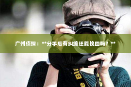 广州侦探：**分手后有纠缠还能挽回吗？**