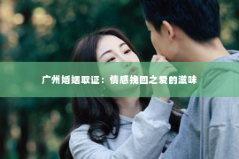 广州婚姻取证：情感挽回之爱的滋味