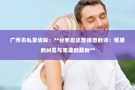 广州市私家侦探：**分手后还想挽回的诗：情感的纠葛与重逢的期盼**