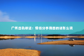 广州出轨取证：情侣分手挽回的话怎么说