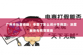 广州市私家侦探：辛苦了怎么说分手挽回：深度解析与有效策略