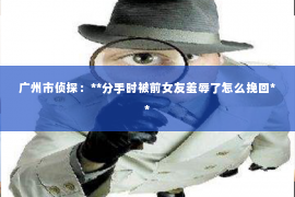 广州市侦探：**分手时被前女友羞辱了怎么挽回**