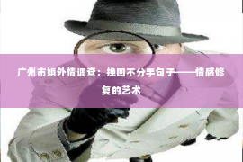 广州市婚外情调查：挽回不分手句子——情感修复的艺术