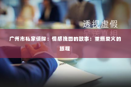 广州市私家侦探：情感挽回的故事：重燃爱火的旅程