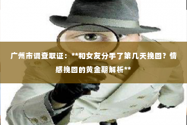 广州市调查取证：**和女友分手了第几天挽回？情感挽回的黄金期解析**