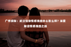 广州侦探：武汉佳缘情感挽回中心怎么样？深度解读情感挽回之路