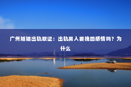 广州婚姻出轨取证：出轨男人要挽回感情吗？为什么