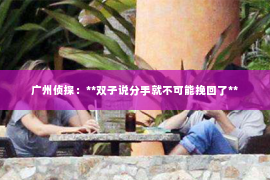 广州侦探：**双子说分手就不可能挽回了**