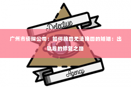 广州市侦探公司：如何挽回无法挽回的婚姻：出轨后的修复之路
